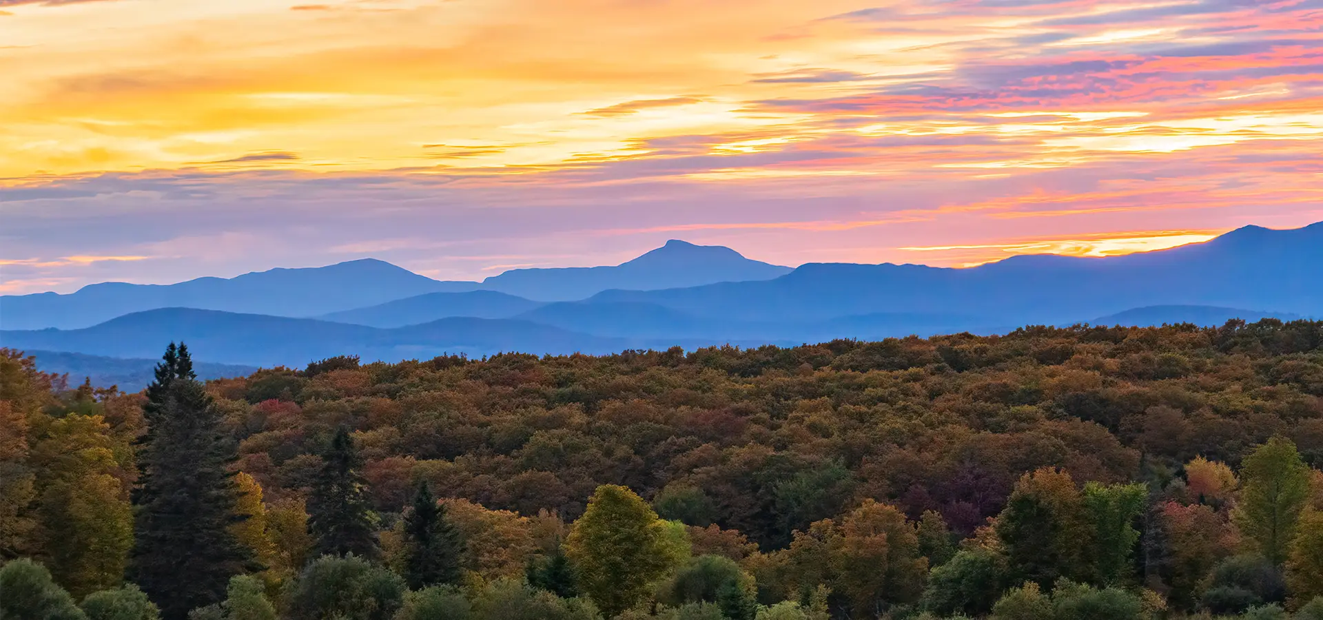 Green Mountains near Burlington, Vermont, close to Windjammer Inn & Conference Center